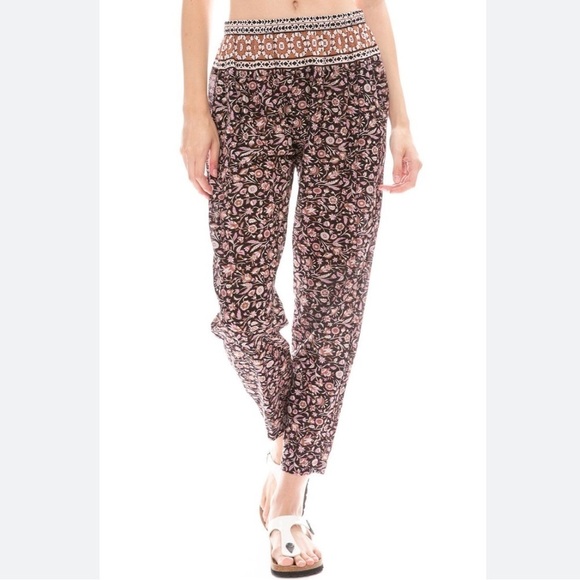 Xirena Medium Payton Pants ~ Floral Semi-Sheer Boho Festival Beach - Picture 1 of 10